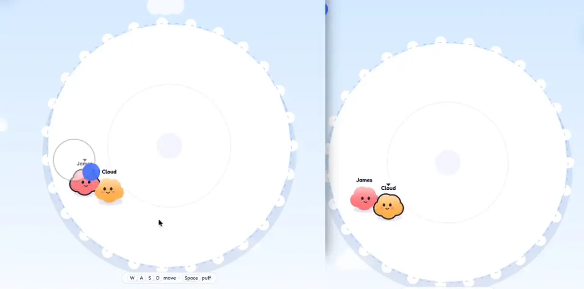 Cloud Sumo: two players in two browsers, in the same game